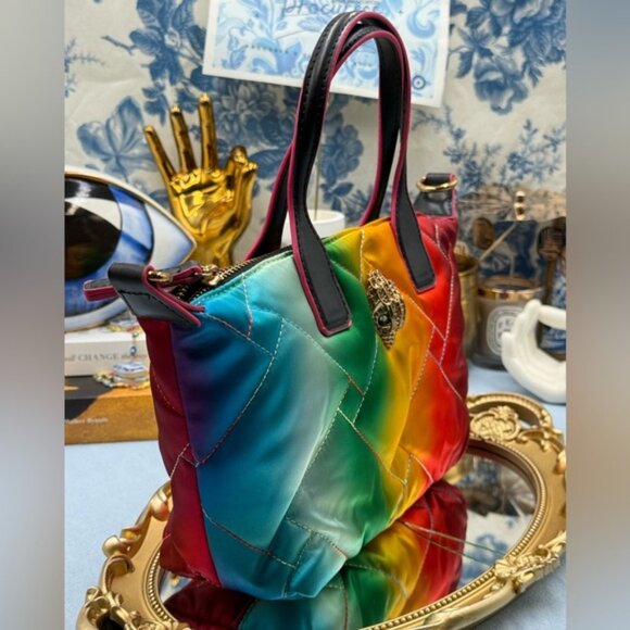 🆕 KURT GEIGER LONDON 🧿 NWOT Small Recycled Shopper Crossbody Bag, Rainbow - Picture 5 of 15